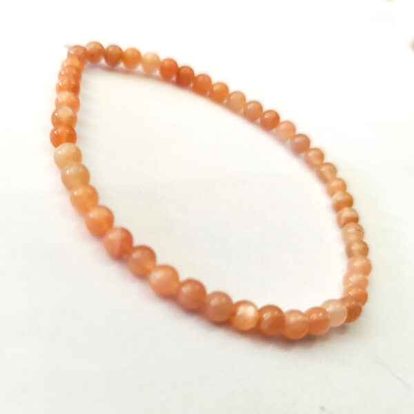 Bracelet pierre de lune rose Ø 4 mm