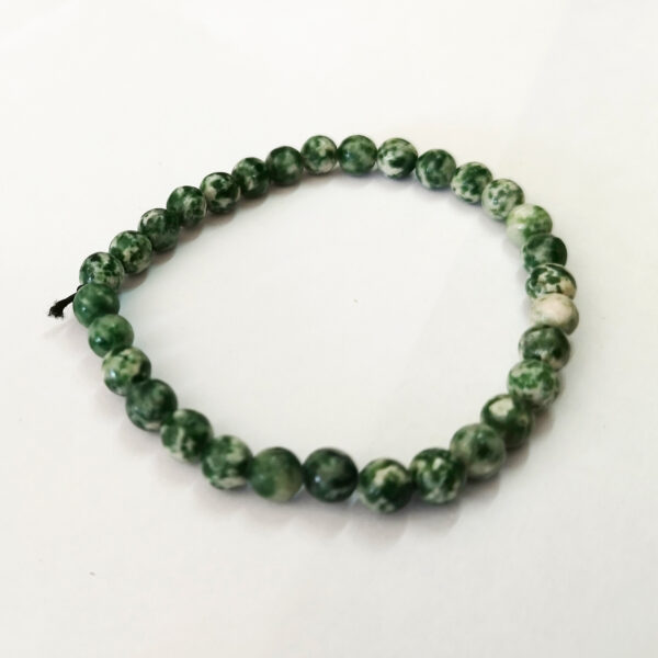 Bracelet Jaspe petit pois Ø 6 mm