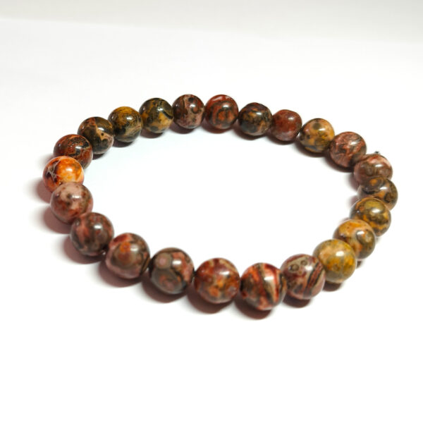 Bracelet Jaspe Picasso rouge Ø 8 mm