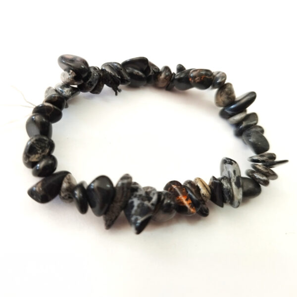 Bracelet Jaspe Impérial noir chips