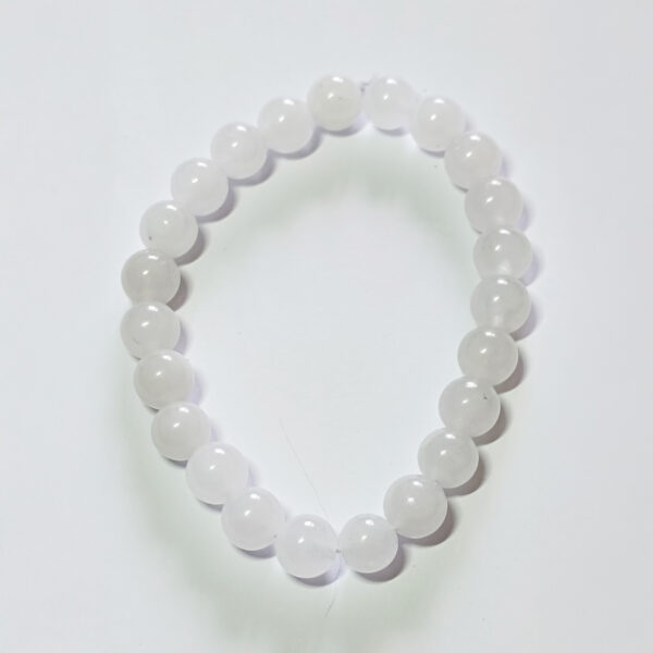 Bracelet jade blanc Ø 8 mm