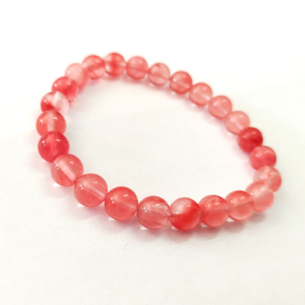 Bracelet quartz cerise Ø 8 mm