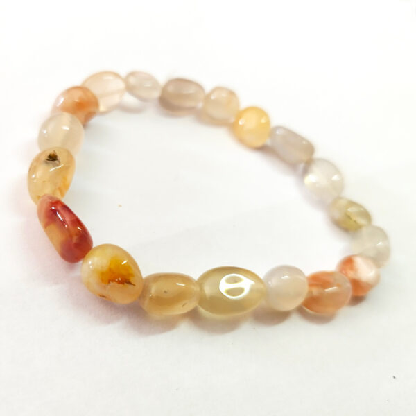 Bracelet Agate fleur de cerisier galets
