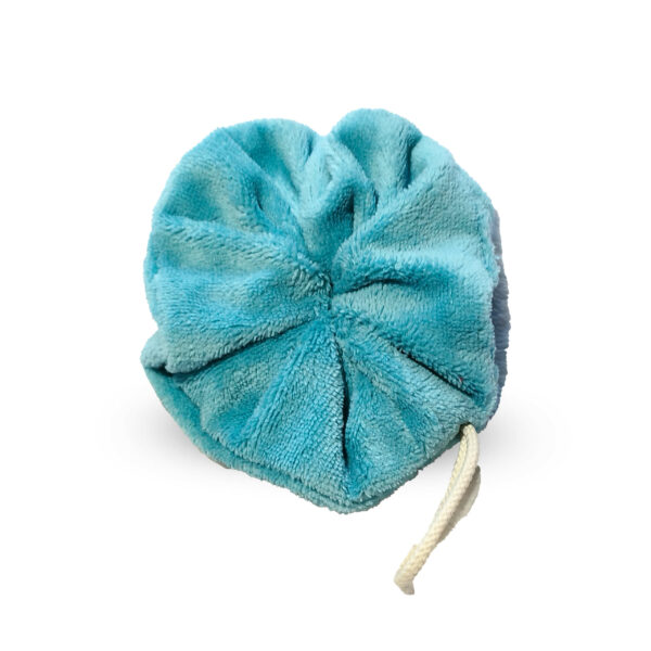 Fleur de douche bleue