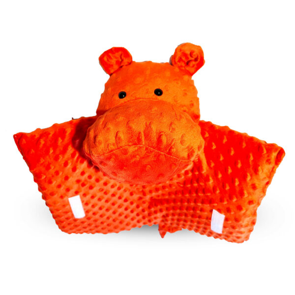 Hippo-doudou moyen modèle orange