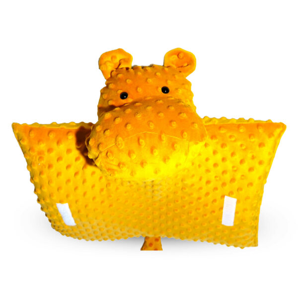 Hippo-doudou moyen modèle jaune moutarde
