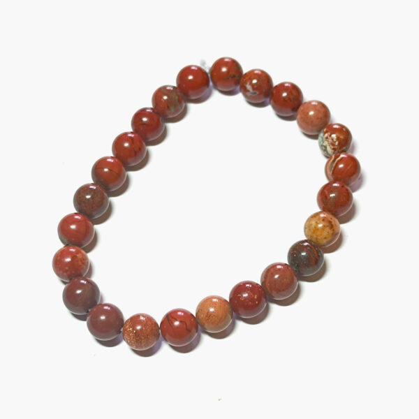 Bracelet Jaspe rouge Ø 8 mm